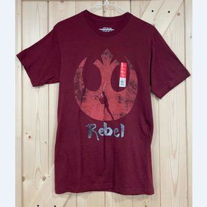 5/$20 NEW S 34-36 Men's Star Wars Rogue Squadron REBEL Tee